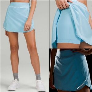 Lululemon Hotty Hot High-Rise Skirt Long Blue Chill Scort Skirt! Size 2